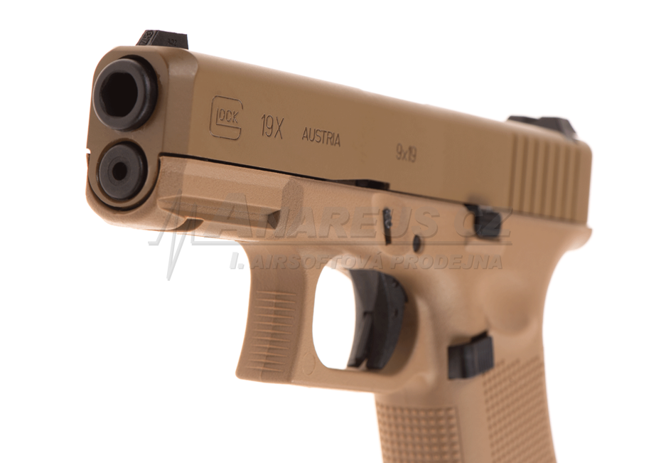 Glock 19X GBB Airsoft Pistol in Tan: Where Realism Meets Airsoft Excellence